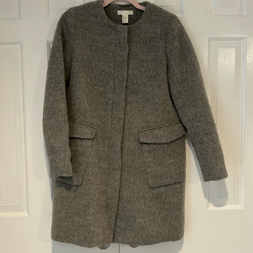 Grey pea coat